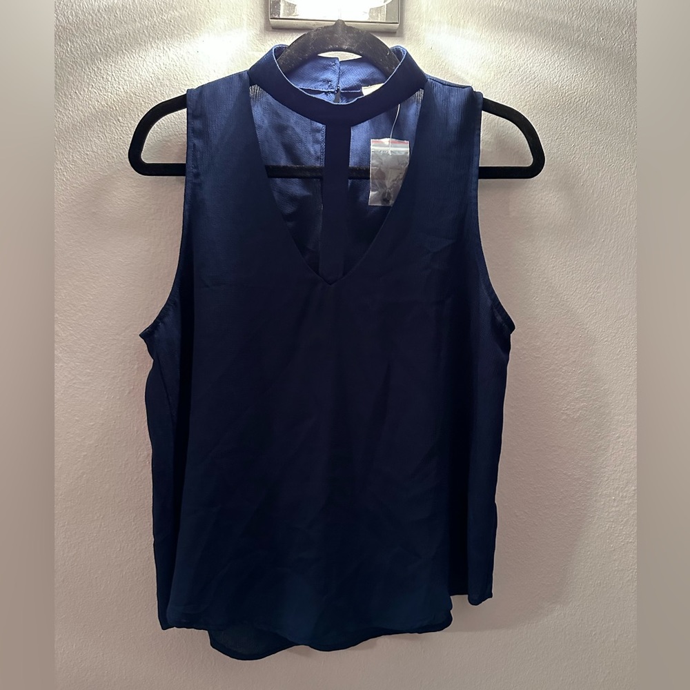 Navy blue blouse, size L